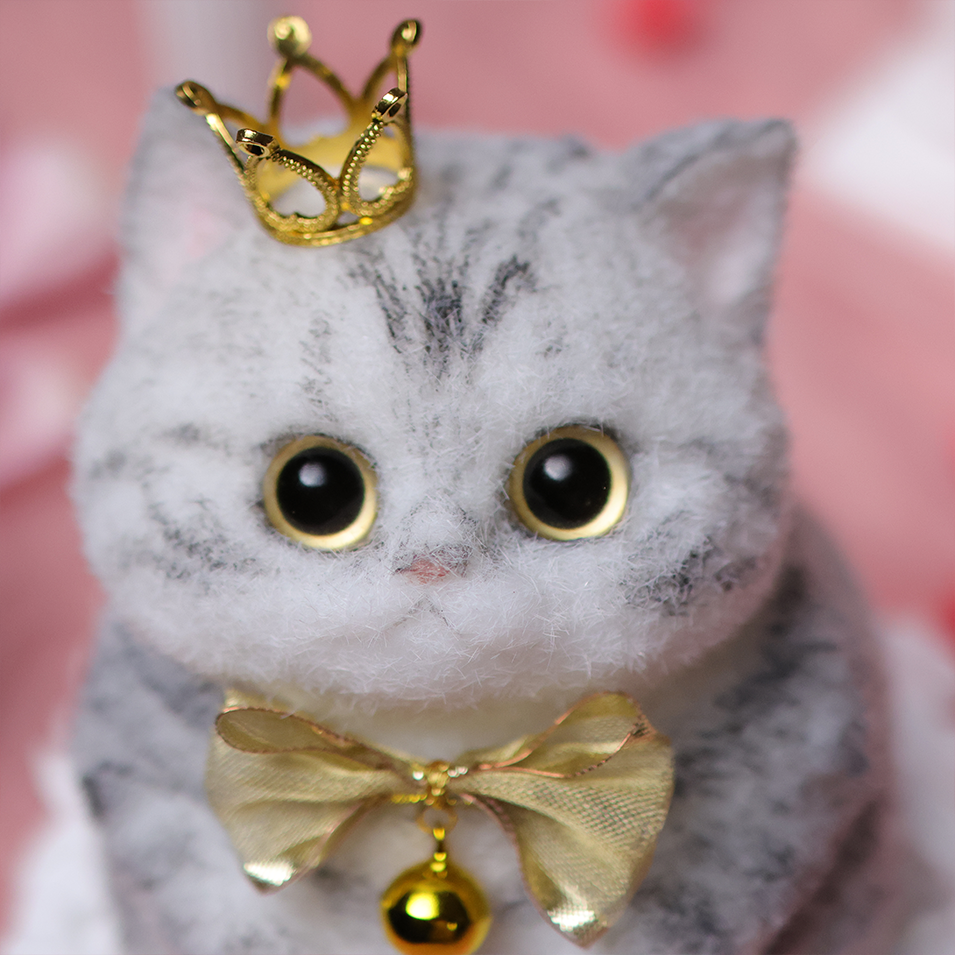Chaton Dodou Anti-Stress - Version Ronde et Trapue, Jouet Sensoriel Extra-Doux pour Détente Profonde,Fabrication Artisanale-Chat Tabby#1