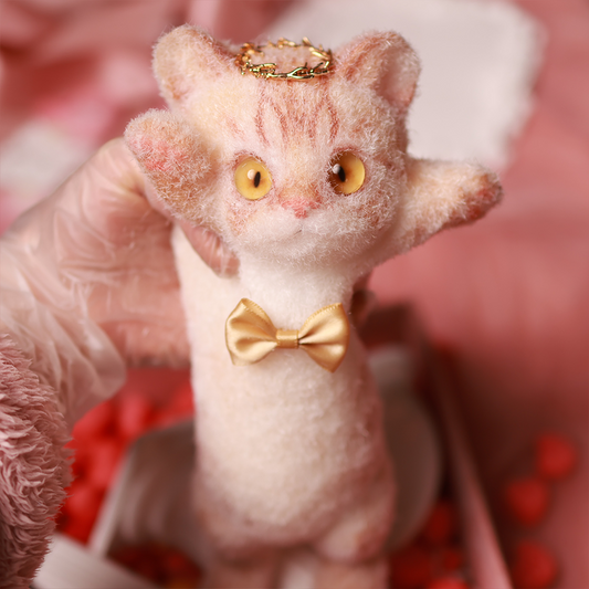 Chaton Élégant Anti-Stress - Version Fine et Allongée, Décoration de Bureau Zen, Idée Cadeau Minimaliste,Fabrication Artisanale-couleur#6