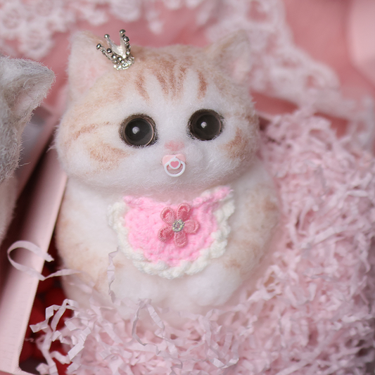 Chaton Dodou Anti-Stress - Version Ronde et Trapue, Jouet Sensoriel Extra-Doux pour Détente Profonde,Fabrication Artisanale-Chat Ju#2