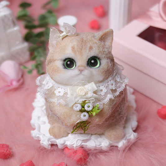 Chaton Dodou Anti-Stress - Version Ronde et Trapue, Jouet Sensoriel Extra-Doux pour Détente Profonde,Fabrication Artisanale-Chat British Shorthair Golden#1