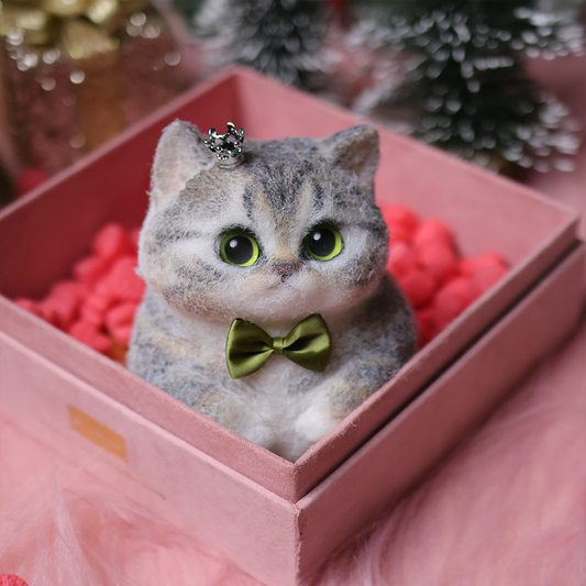 Chaton Dodou Anti-Stress - Version Ronde et Trapue, Jouet Sensoriel Extra-Doux pour Détente Profonde,Fabrication Artisanale-Chat Li Hua#1
