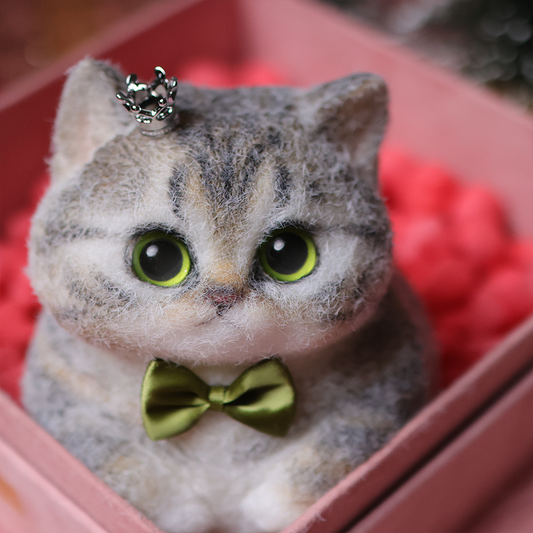 Chaton Dodou Anti-Stress - Version Ronde et Trapue, Jouet Sensoriel Extra-Doux pour Détente Profonde,Fabrication Artisanale-Chat Li Hua#1