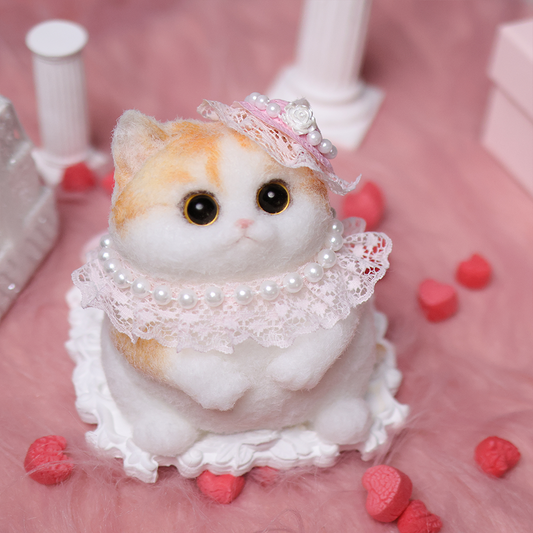 Chaton Dodou Anti-Stress - Version Ronde et Trapue, Jouet Sensoriel Extra-Doux pour Détente Profonde,Fabrication Artisanale-Chat Ju#1
